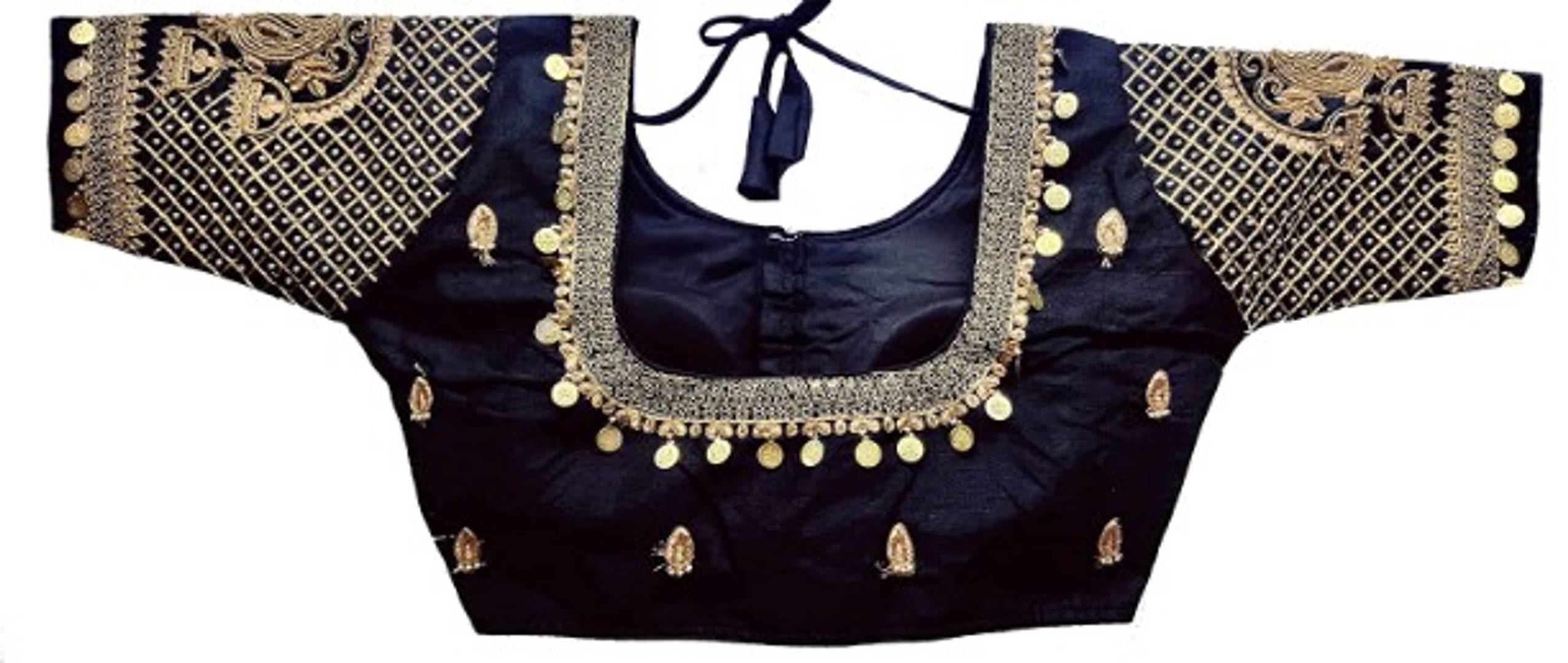 Maggam and Coin Hand Work Designer Blouse For Marriage Bridal